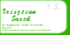 krisztian susek business card